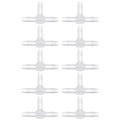 Homoyoyo 10pcs T-shaped Plastic Tee 2mm Plastic Tee Barb Fittings Aquarium Airline Hose Airline Check Valve Fish Tank 3 Way Hose Parts Air Valve
