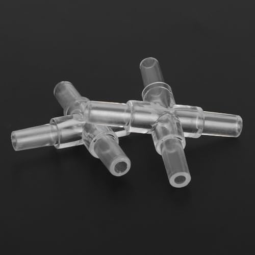 30Pcs 4mm Transparent PVC Air Tubing Splitter Kit - L Shape 3 Way 4 Way Connector for Aquarium Air Pump Accessories(4 Way Adapter) - style: 4 Way Adapter