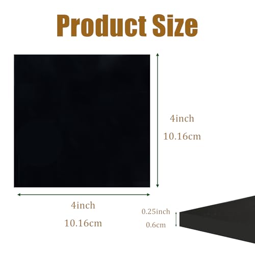 4 Pieces Anti Vibration Pads 1/4 in Thick X 4 in X 4 in, Neoprene Rubber Pads, Hard Rubber Block for Anti-Slip, Shock Absorption, Protection - size: 4in X 4in X 1/4in, style: No adhesive,Rubber