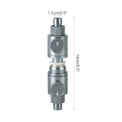 DONGKER Aquarium Double Tap Connector,Aluminum Alloy Quick Release Double Tap Valve with Water Flow Control Knob for Aquarium 12mm/16mm/20mm I.D. Water Pipe - size: 12mm