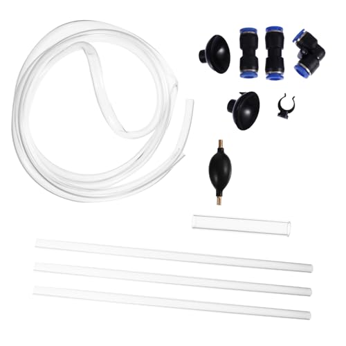 Milisten 3pcs Fish Tank Cleaner Siphon Gravel Vacuum Water Changer Set Manual Aquarium Water Filter Tool for Freshwater Fish Tanks