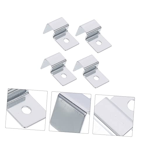 balacoo 4pcs Aquarium Glass Lid Clips Sturdy Fish Tank Lid Holders for Secure Glass Covers Easy Installation Practical Design for Aquariums and Freshwater Tanks