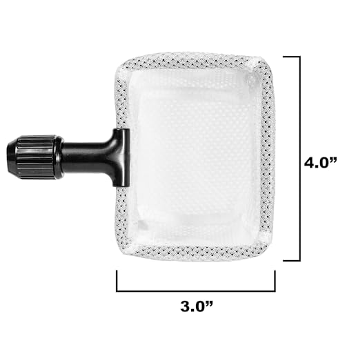 UNEAK - Aquarium Fish Net with Extendable 22"-33" Handle, Telescopic Fish Tank Nets, Fine Mesh Net for Fish and Shrimp Catching, Ponds, Creeks, and Aquariums - size: Extra Small Net