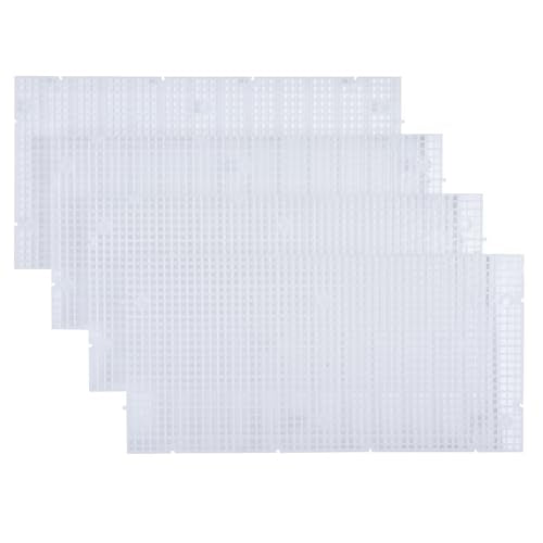 ALEGI Aquarium Grid Isolate Board Divider Fish Tank Bottom Black Filter Tray Plastic Crate (4pcs) - size: 4pcs