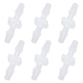 Plastic Hose Barb Fitting, 1/8" x 1/8" Pipe Connectors，Barbed Splicer Mender Joint Adapter Union Fitting, 6 Pcs - size: 1/8 Inch