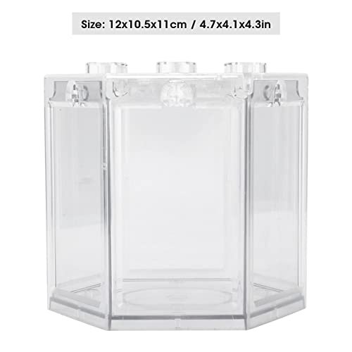 Fish Clear Goldfish with Light Desktop Small Fish for Betta Fish, Shrimp, Goldfish(Transparent)