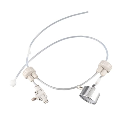 DIY CO2 Generator System Kit for Aquarium, White Professional Plant System with Tube Valve Gauge Bottle for Moss