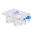 Transparent Acrylic Water Tube Fixture, Soft Pipe Holder for Fish Tank Aquarium, Durable Tube Organizer with Screws for Tubes Under 2.5cm, Keeps Aquarium Tidy and Secure (Double Hole) - size: Double Hole