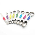 Magnetic Measuring Spoons Set with Strong N45 Magnets, Heavy Duty Stainless Steel Metal, Fits in Most Kitchen Spice Jars for Baking & Cooking, BPA Free, Multicolor - color: Measuring Spoons Set(Colorful)