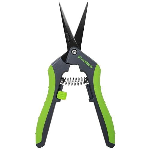 6.5" Straight Pruning Shears for Gardening, Sharp Plant Trimming Scissors for Precise Cuts, Stainless Steel Garden Scissors Bonsai Clippers (1-Pack) - style: 6.5" Straight