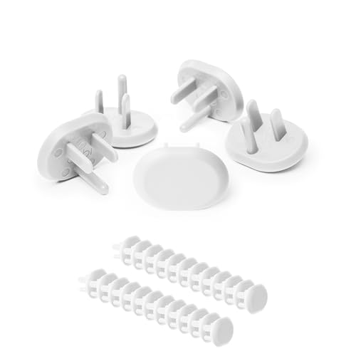 Ubbi Outlet Covers for Child Safety, Plug Protectors, Baby Proofing, Safe & Secure Electrical Plug Covers, White, 24 Count - size: One Size, style: White Outlet Covers