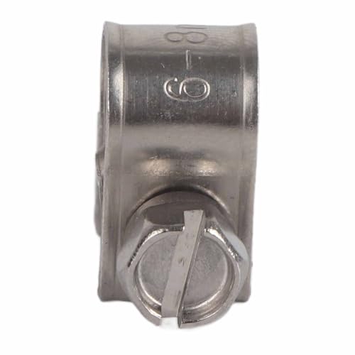 10pcs Stainless Steel Hose Clamps – Adjustable 6-20mm Fuel Line Pipe Clips for Air, Water, Silicone & Fuel Hoses (6-8Mm) - size: 6-8Mm