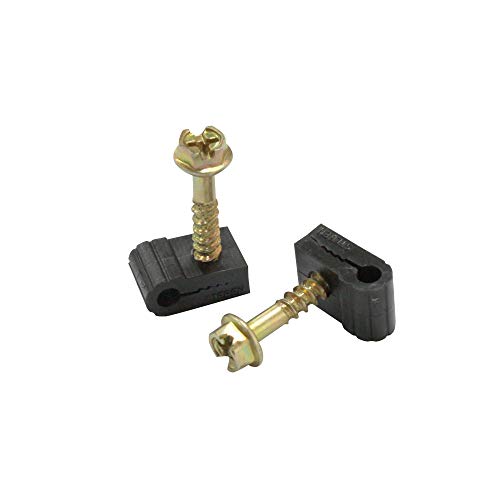 STEREN Coaxial Cable Clips - Cable Holder - Siding Clips for Hanging - Cord Holder for Desk - Cable Clamps - Cord Clip - Wire Organizer Clips - Tv Mount Screws (Black, 100 Count - Mini Screw) - color: Black, size: 100 Count - Mini Single Cable
