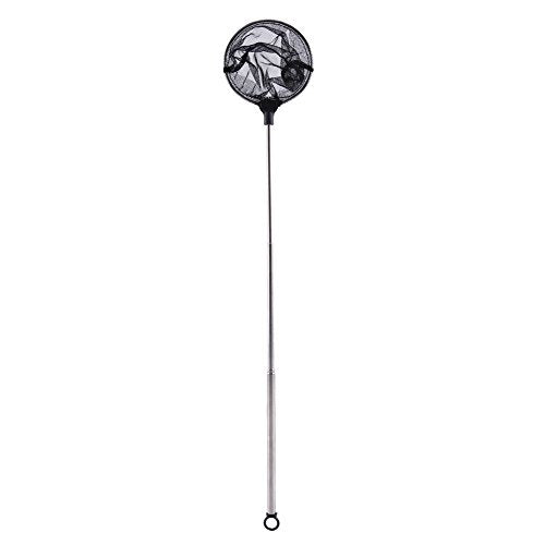 Zerodis Fish Tank Landing Net Fish Tank Cleaning Tools Adjustable from 16Cm to 44Cm with Hanging for Aquarium Shrimp Square Round Landing Net Telescopic - size: Round