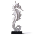 HAUCOZE Seahorse Statue Ocean Decor Modern Home Sculpture Polyresin Table Centerpiece Gift Art for Bookshelf Bedroom 13.4 Inch