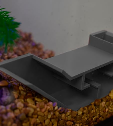 Chatelet Aquarium Underground Tunnel | Fish & Shrimp Hideout for Aquariums | Unique Underground Viewing Tunnel | Made in USA (Gray) - color: Gray