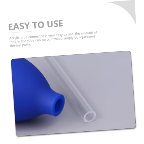 Hemoton 3pcs Aquarium Gravel Vacuum Cleaner Manual Water Changing Tool 35cm Blue Fish Tank Siphon Tube for Household Aquarium Cleaning and Substrate Maintenance