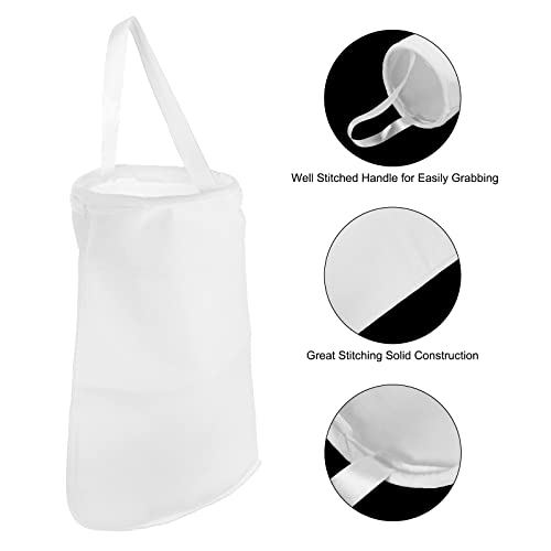 uxcell 15 Micron Paint Filter Bag PE Strainer for Filtering Paint, Gasoline, Fuel, Home Brewing (7.09"x7.09"x16.93") - size: 15 Micron
