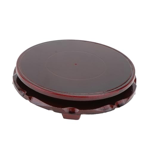 1pc Rotating Wooden Display Base for Fish Tanks Flower Pots Buddha Statues and Crafts Round Holder for Home Decoration and Showcase