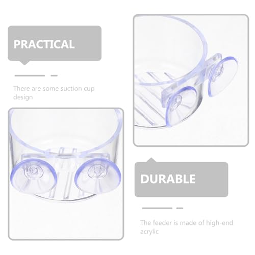 Mipcase 4Pcs Aquarium Plant Holders with Suction Cups Compact Fish Tank Feeder Cups for Bloodworm Shrimp Feeding Durable Aquarium Accessories for Aquatic Plant Pots