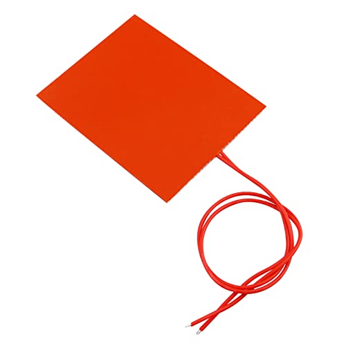 DERNORD 4PCS 12V 25W Silicone Heating Pad Rubber Flexible Heater Mat 80mm X 100mm - size: 12V 25W