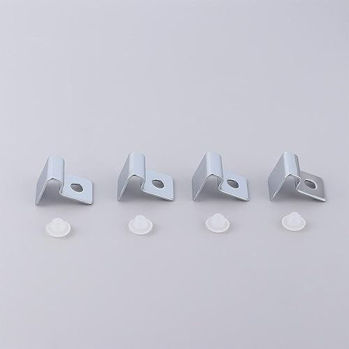Kopida 4Pcs Household Fish Tank Brackets Glass Lid Clips Aquarium Cover Holders Silver Stainless Steel Aquariums Lid Support Aquarium Accessories