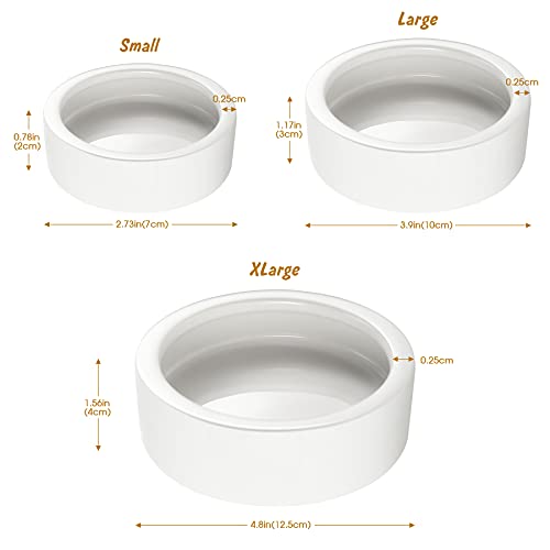 Reptile Food Dish Bowl, Worm Water Dish Small (2.75in) Lizard Gecko Ceramic Pet Bowls, Mealworms Bowls for Leopard Bearded Dragon Chameleon Hermit Crab Dubia Cricket Anti-Escape Mini Superworm Feeder - color: Orange, size: Small-1Pack