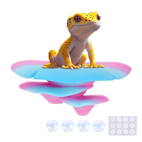 Westant Mushroom Decor for Reptile Tank, Fish Tank, Pet-Safe Bearded Dragon Tank Accessories, Realistic Terrarium Plants for Leopard Geckos, Crested Geckos, Tree Frogs, Snakes (Twilight, Trio Cap) - color: Twilight, size: Trio Cap