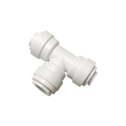 10-Piece 1/4" to 5/16" to 1/4" Reducing Tee Fittings - Push-In Quick Connectors for RO Water Purifier, Leak-Proof & Easy Install - style: Reducing Tee 1/4 to 5/16 to 1/4