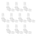 PATIKIL 3/8" Plastic Hose Barb 90 Degree Elbow, 10 Pack L-Barb Fittings 2 Way Equal Barbed Joint Connector Splicer Mender Hose Adapter Union Adapter for Aquarium Fuel Gas Liquid Air - size: 3/8 Inch