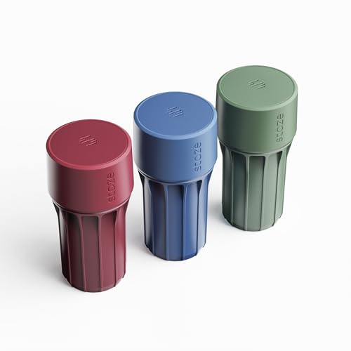 Staze Air Tight Smell Proof Container (148ml) – Vacuum Seal Jar - Waterproof Food Storage Canister, Portable Small Smell Proof Jar for Coffee, Herb, Spice & Gummies - (MIDNIGHT TRIO) - color: MIDNIGHT TRIO