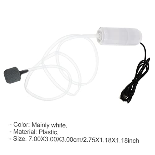 Mikikit USB Charging Small Aquarium Oxygen Pump Pump for Fish Tank Aeration Convenient Operation Lightweight Design High Grade Material for Safe Use