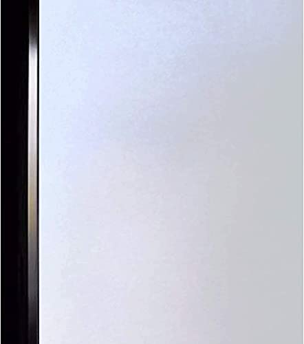 DUOFIRE Privacy Window Film Frosted Glass Film Static Cling Glass Film No Glue Anti-UV Window Sticker Non Adhesive for Privacy Office Meeting Room Bathroom Living Room, Matte White 11.8 x 78.7 in - color: Matte White, size: 11.8 x 78.7 in