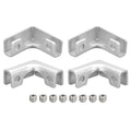 uxcell Glass Fixing Clip, 4pcs for 4-8mm Aluminum Alloy L-Shaped Glass Connector Combination Bracket Reinforced Clamp for Glass Display Cabinet, Fish Tank - size: 4-8mm
