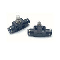 Pneumatic SCF Series 1/8 Inch Tube OD Air Flow Control Valve,Union Pneumatic Speed Control Flow Controller SCF-1/8(Pack of 2) - color: Black, size: 1/8" OD