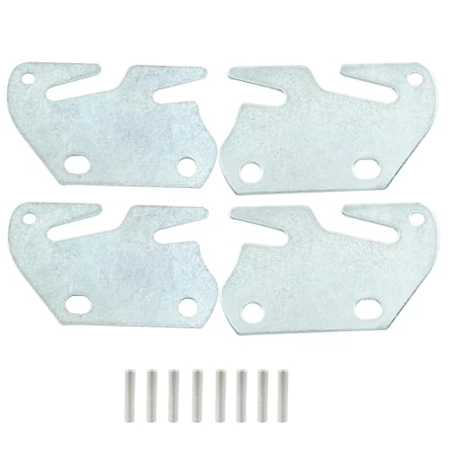 Hordion 4Pcs Wood Bed Rail Hook Plates, Wood Bed Plates with Screws for Bed Frame Bracket Headboard Footboard Replacement