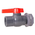 Ququyi 3/4 Inch PVC Rain Barrel Valve Spigot Kit with Ball Valve and Bulkhead Fitting Adapter for Water Tanks, Aquariums, Pools - size: 3/4"+valve