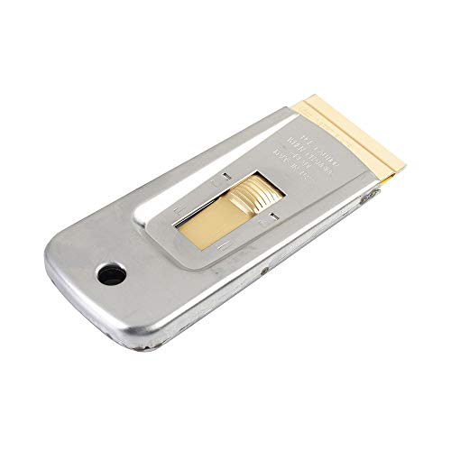 Razor Blade Scraper Tools (Set of 1), Window Scraper, Glass Cooktop Scraper & Paint Scraper, Car Decal, Sticker and Glue Remover Razor Holder with 5 Replaceable Single Edge Blades