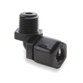 Parker Hannifin P8ME8 Fast & Tite Polypropylene Male Elbow Fitting, 90 Degree Angle, 1/2" Compression Tube x 1/2" Male NPTF, Black