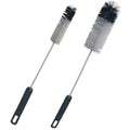 Bottle Brushes Thin Long Handle X 2, Utility Skinny Wire Cleaner Set Big Small, Bendable Flexible for Cleaning Narrow Neck Water, Beer, Wine, Baby Bottles, Pipes, Tubes, Hoses, and Flasks