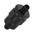 EVIL ENERGY 6AN Male Non Return One Way Check Valve Fitting Aluminum Black - size: 6AN(9/16-18 UNF)