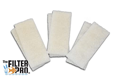Cut Replacement Compact Skimmer Mat - Beige Coarse Filter Media to Fit Popular Brands, Made in USA (6" x 15" x 1.25" Thick 2 Pack - 3 Sets) - size: 6" x 15" x 1.25" 2 Pack - 3 Sets