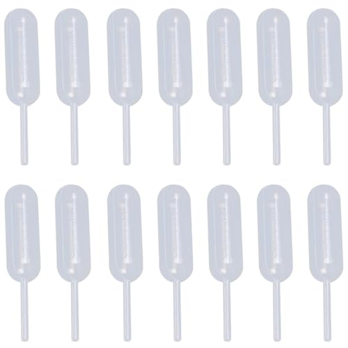 4ml Liquid Pipette Dropper for Chocolate or Strawberry Cupcakes, Ice Cream, Mini Cakes, Waffles, Candy Molds, Squeeze Dropper Wine Injector, Disposable Clear Plastic Dropper Pipette (Pack of 50)