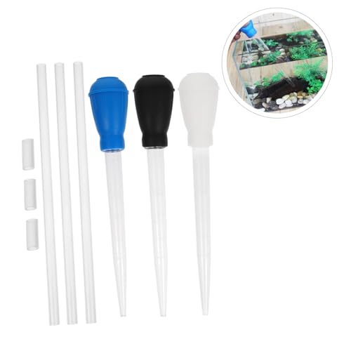 3pcs Aquarium Water Changer Siphon Cleaner Manual Fish Tank Vacuum for Gravel and Waste Removal Lightweight and Cleaning Tool for Tanks