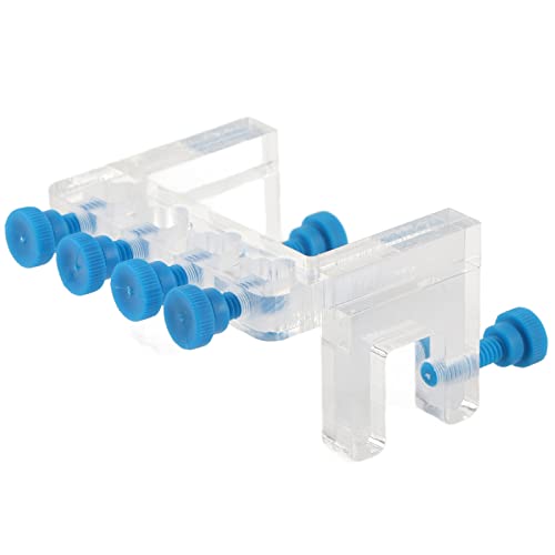Acrylic Aquarium Hose Holder, Fish Tube Clamp for 10mm Dia Pipe, 4 Hole Positions with Screws, Transparent Hose for Fish and Changing