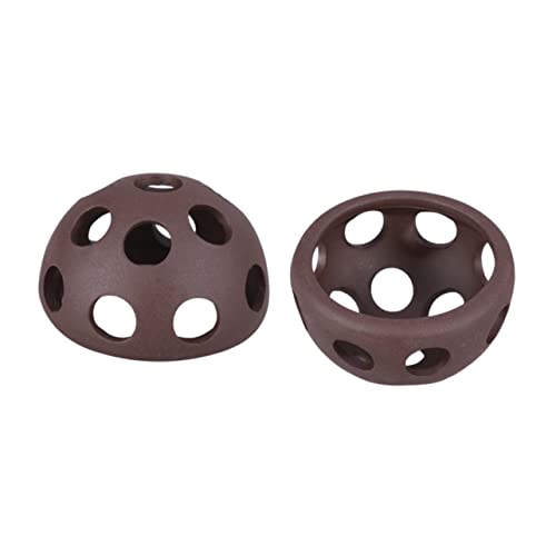 IMIKEYA 2pcs Porous Ceramic Shrimp Nest for Fish Tanks Durable Hemisphere Breeding House for Underwater Decor and Shelter Shrimp Hideout and Egg Collector