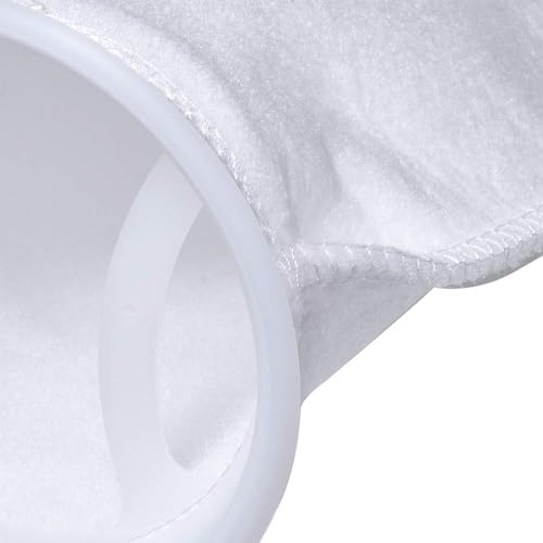 ALEGI 10Pack Aquarium Filter Socks 4 inch by 10 Inch Long, 200 Micron - 4 Inch Ring Aquarium Felt Filter Bags - size: 4 by 10 In - 10Pack