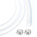 MECCANIXITY 3.3ft Clear Silicone Rubber Tubing 3/8" ID 5/8" OD Plastic Tube Flexible Air Hose for Brewing, Wine Making, Pump Siphon, 10mm x 16mm, with 2pcs Clamps - color: Clear, size: 3/8" x 5/8"