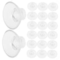 20 Pcs Aquarium Suction Cups with Adjustable Ties Transparent Clip Holders for Fish Tank Plant Binding Robust Grip for Moss and Shrimp Nest Decoration for Aquatic Setup