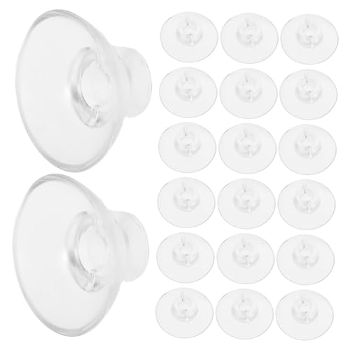 20 Pcs Aquarium Suction Cups with Adjustable Ties Transparent Clip Holders for Fish Tank Plant Binding Robust Grip for Moss and Shrimp Nest Decoration for Aquatic Setup